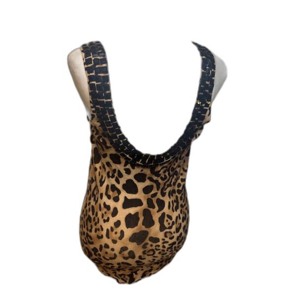 Cache Rhinestone Animal Print Tank Top Womens Designer - Picture 5 of 6